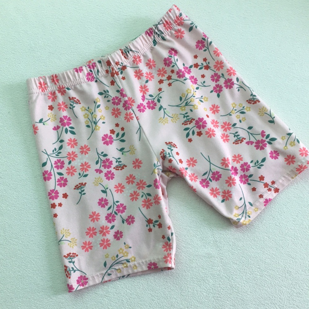 Pink Floral Bike Shorts by Dot Dot Smile
